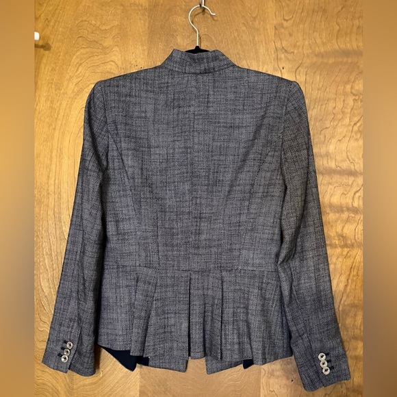 Grey and Navy Plaid Blazer White House Black Market - Picture 2 of 6